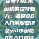 探索YSL水蜜桃的独特魅力，品味86入口的甜蜜诱惑ysl水蜜桃86入口直播  第1张