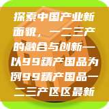 探索中国产业新面貌，一二三产的融合与创新—以99精产国品为例99精产国品一二三产区区最新  第1张