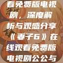 妻子6在线观看免费版电视剧，深度解析与观感分享《妻子6》在线观看免费版电视剧公公与媳妇  第1张