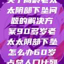 关于高龄老太太阴部下坠问题的解决方案90多岁老太太阴部下坠怎么办60岁占总人口比列  第1张