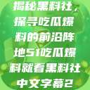 揭秘黑料社，探寻吃瓜爆料的前沿阵地51吃瓜爆料就看黑料社中文字幕2  第1张