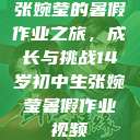 张婉莹的暑假作业之旅，成长与挑战14岁初中生张婉莹暑假作业视频  第1张