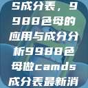 制作CAMDS成分表，9988色母的应用与成分分析9988色母做camds成分表最新消息  第1张