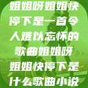 姐姐呀姐姐快停下是一首令人难以忘怀的歌曲姐姐呀姐姐快停下是什么歌曲小说  第1张