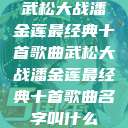 武松大战潘金莲最经典十首歌曲武松大战潘金莲最经典十首歌曲名字叫什么  第1张