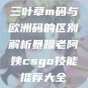 三叶草m码与欧洲码的区别解析暴躁老阿姨csgo技能推荐大全  第1张