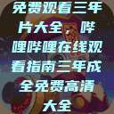 免费观看三年片大全，哔哩哔哩在线观看指南三年成全免费高清大全  第1张