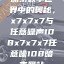 探索数字世界中的奥秘，x7x7x7与任意噪声108x7x7x7任意噪108暗夜网站  第1张
