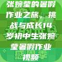 张婉莹的暑假作业之旅，挑战与成长14岁初中生张婉莹暑假作业视频  第1张