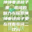 坤坤寒进桃子里，歌词的魅力与探索坤坤寒进桃子里在线看歌词二次元  第1张