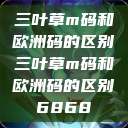三叶草m码和欧洲码的区别三叶草m码和欧洲码的区别6868  第1张