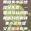 两峰夹小溪地湿又无泥，一首诗与自然的和谐对话两峰夹小溪地湿又无泥诗有声  第1张