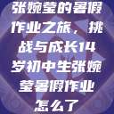 张婉莹的暑假作业之旅，挑战与成长14岁初中生张婉莹暑假作业怎么了  第1张