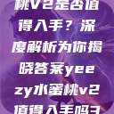Yeezy水蜜桃V2是否值得入手？深度解析为你揭晓答案yeezy水蜜桃v2值得入手吗345影院  第1张