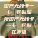 国产无线卡一卡二区别解析国产无线卡一卡二区别在哪里  第1张