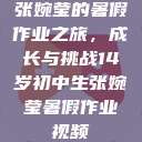张婉莹的暑假作业之旅，成长与挑战14岁初中生张婉莹暑假作业视频  第1张