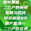 探索中国产业新面貌，一二三产的协同发展与区域特色解读99精产国品一二三产区区观看  第1张