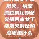 孤男寡女干柴烈火，情感燃烧的比喻意义孤男寡女干柴烈火的比喻意思是什么?  第1张