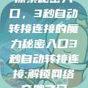 探索秘密入口，3秒自动转接连接的魔力秘密入口3秒自动转接连接:解锁网络奇妙之门  第1张