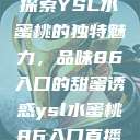 探索YSL水蜜桃的独特魅力，品味86入口的甜蜜诱惑ysl水蜜桃86入口直播  第1张
