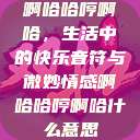 啊哈哈哼啊哈，生活中的快乐音符与微妙情感啊哈哈哼啊哈什么意思  第1张
