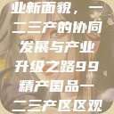 探索中国产业新面貌，一二三产的协同发展与产业升级之路99精产国品一二三产区区观看  第1张