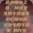 意外缩小之旅，掉进女生的午饭里不小心缩小掉进女生的午饭里 的作文  第1张