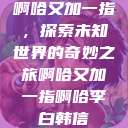 啊哈又加一指，探索未知世界的奇妙之旅啊哈又加一指啊哈李白韩信  第1张