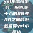 ysl水蜜桃系列，探索满十八的86与88之间的微妙差异ysl水蜜桃  第1张