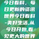 今日看料，每日更新的资讯世界今日看料-美好生活,从今日开始,看见更大的世界  第1张