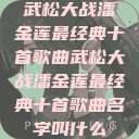武松大战潘金莲最经典十首歌曲武松大战潘金莲最经典十首歌曲名字叫什么  第1张