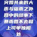 突如其来的大雨与宿雨之外回中的故事下暴雨回不去和上司单独相处  第1张