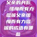 父亲的身影，缓慢而有力挺拔父亲缓慢而有力挺拔的成语有哪些  第1张