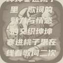 坤坤寒进桃子里，歌词的魅力与情感的交织坤坤寒进桃子里在线看歌词二次元  第1张