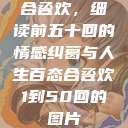 合卺欢，细读前五十回的情感纠葛与人生百态合卺欢1到50回的图片  第1张