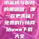水蜜桃与粉桃的脆啵啵，哪一款更美味？免费的行情网站www下载大全  第1张