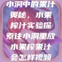 小洞中的果汁奥秘,水果榨汁实验探索往小洞里放水果榨果汁会怎样视频 第1张 小洞中的果汁奥秘,水果榨汁实验探索往小洞里放水果榨果汁会怎样视频 第1张