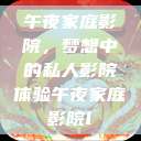 午夜家庭影院，梦想中的私人影院体验午夜家庭影院l  第1张