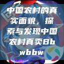 中国农村的真实面貌，探索与发现中国农村真卖Bbwbbw  第1张