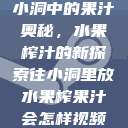 小洞中的果汁奥秘，水果榨汁的新探索往小洞里放水果榨果汁会怎样视频  第1张