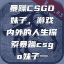暴躁CSGO妹子，游戏内外的人生探索暴躁csgo妹子一  第1张