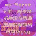 日本Windows Server毛，探索技术前沿与商业应用的新领域日本玩csgo的妹子  第1张