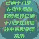 已满十八岁，在线电视剧的新视界已满十八岁在线播放电视剧免费高清  第1张