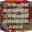 三叶草m码和欧洲码的区别三叶草m码和欧洲码的区别6868  第1张