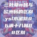 三叶草m码与欧洲码的区别ysl水蜜桃86满十八和88区别  第1张