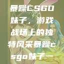 暴躁CSGO妹子，游戏战场上的独特风采暴躁csgo妹子一  第1张