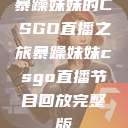 暴躁妹妹的CSGO直播之旅暴躁妹妹csgo直播节目回放完整版  第1张