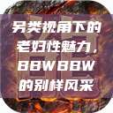 另类视角下的老妇性魅力，BBWBBW的别样风采  第1张