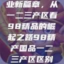 探索中国产业新篇章，从一二三产区看98精品的崛起之路98精产国品一二三产区区别视频  第1张