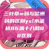 三叶草m码与欧洲码的区别ysl水蜜桃86满十八和88区别  第1张